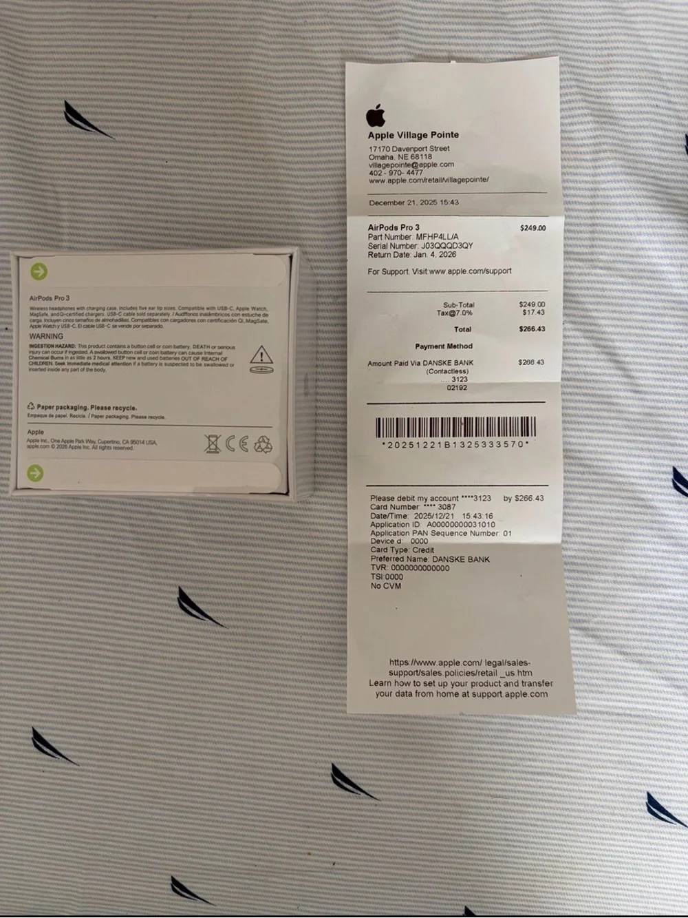 Apple AirPods Pro 3 (White) - Active Noise Cancellation Wireless Earbuds